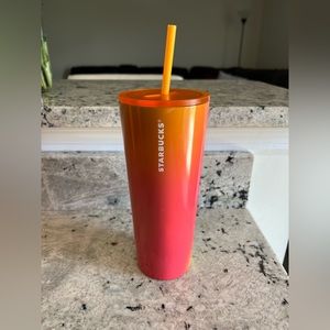 Multi-Colored Pink Starbucks Venti Iced Coffee Cup